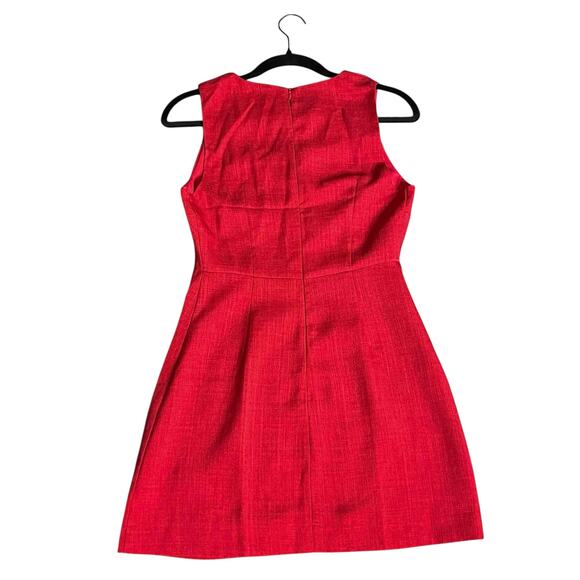 NWT Women's Rihoas The Red V Neck Sleeveless A-Line Linen Mini Dress Size XS - Picture 3 of 7